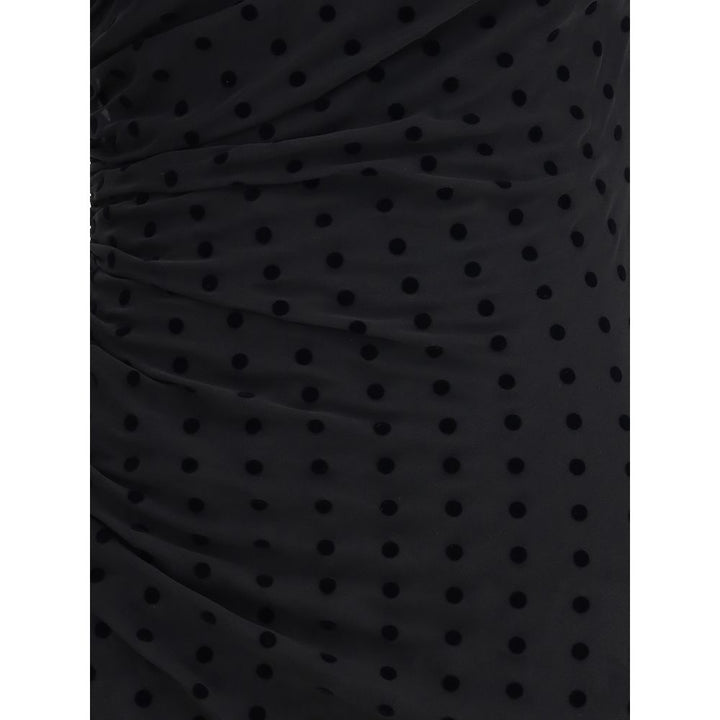 Alessandra Rich Polka-dot one-shoulder Dress