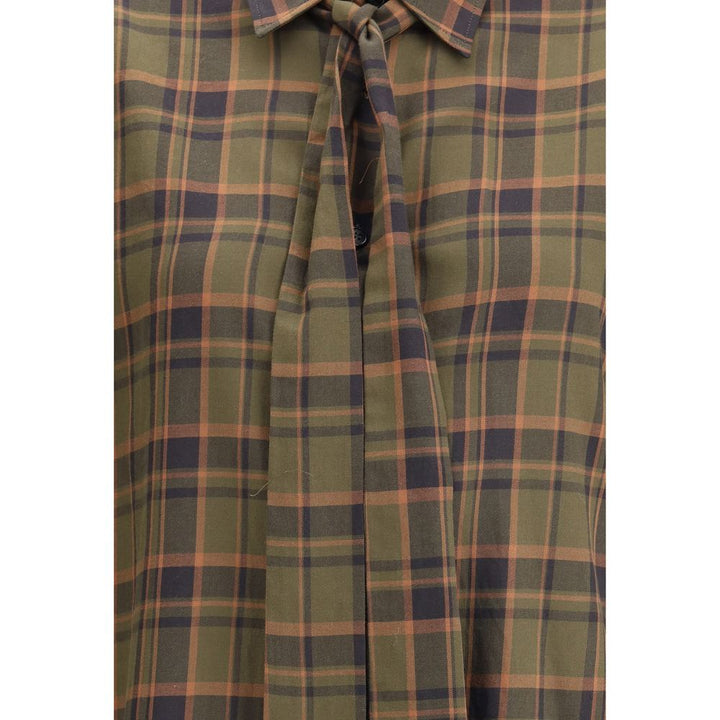 Saint Laurent Cassandre check lavallière Shirt