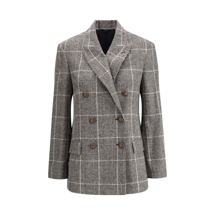 Brunello Cucinelli Gray Alpaca Vicugna Pacos Blazer