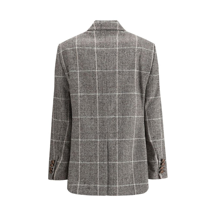 Brunello Cucinelli Gray Alpaca Vicugna Pacos Blazer