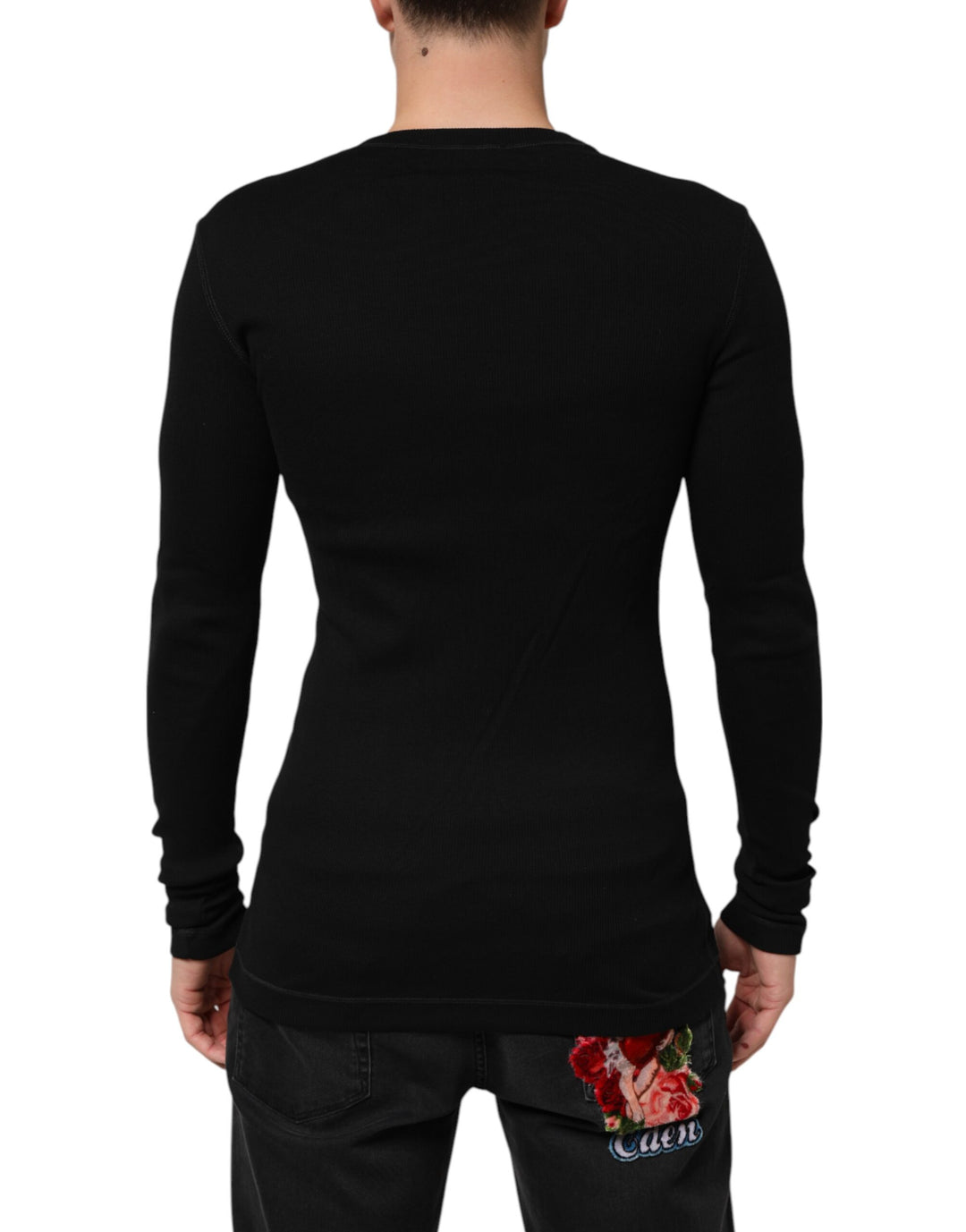Dolce & Gabbana Black Cotton Button Up Men Cardigan Sweater by Dolce & Gabbana outlet now on sale