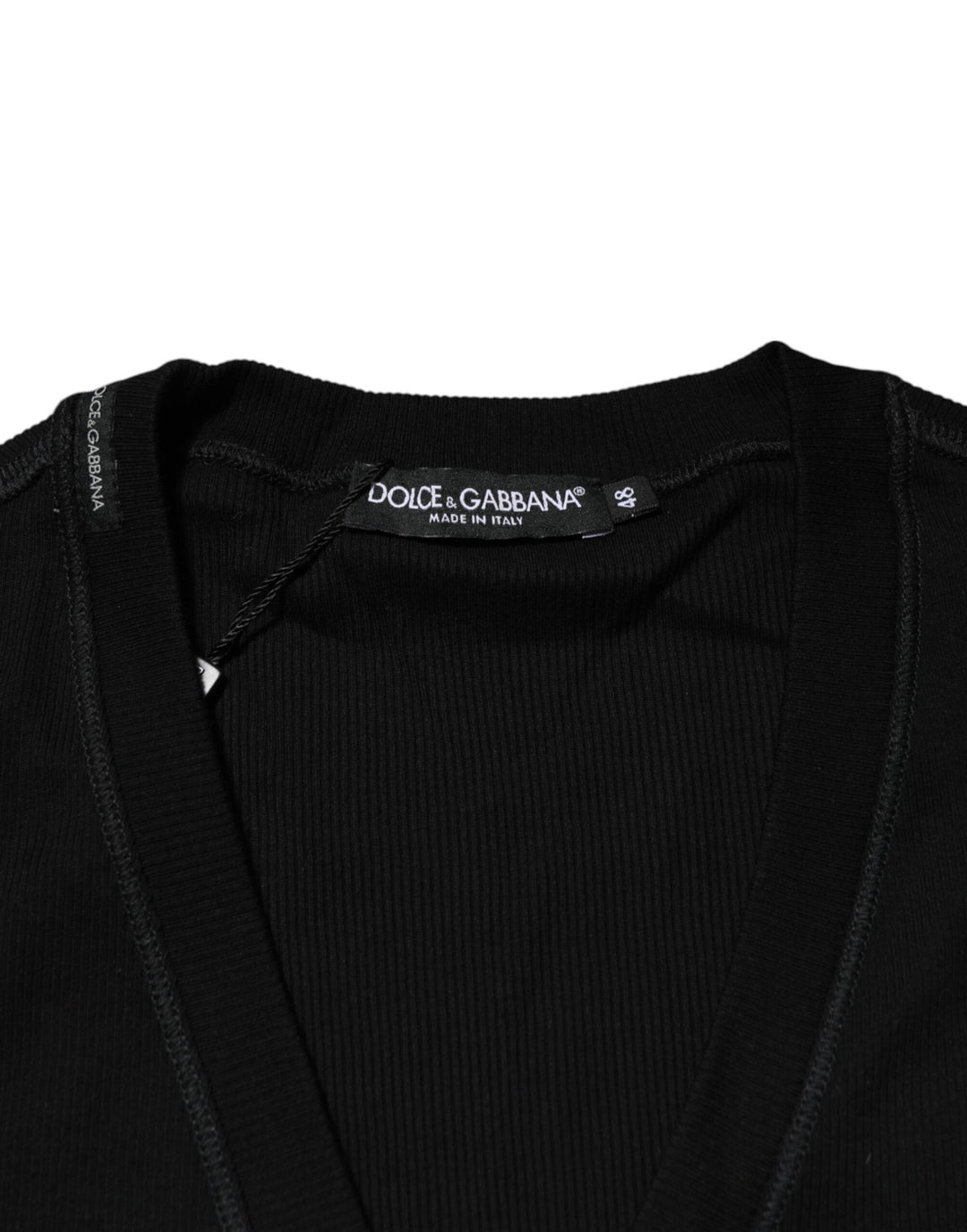 Dolce & Gabbana Black Cotton Button Up Men Cardigan Sweater by Dolce & Gabbana outlet now on sale