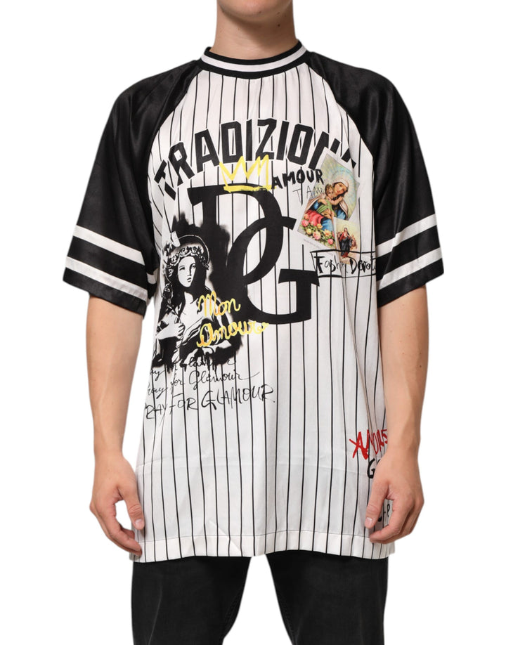 Dolce &amp; Gabbana Sample Sale Dolce &amp; Gabbana Tradizione Graffiti Print Oversized Men T-shirt - | Designer outlet