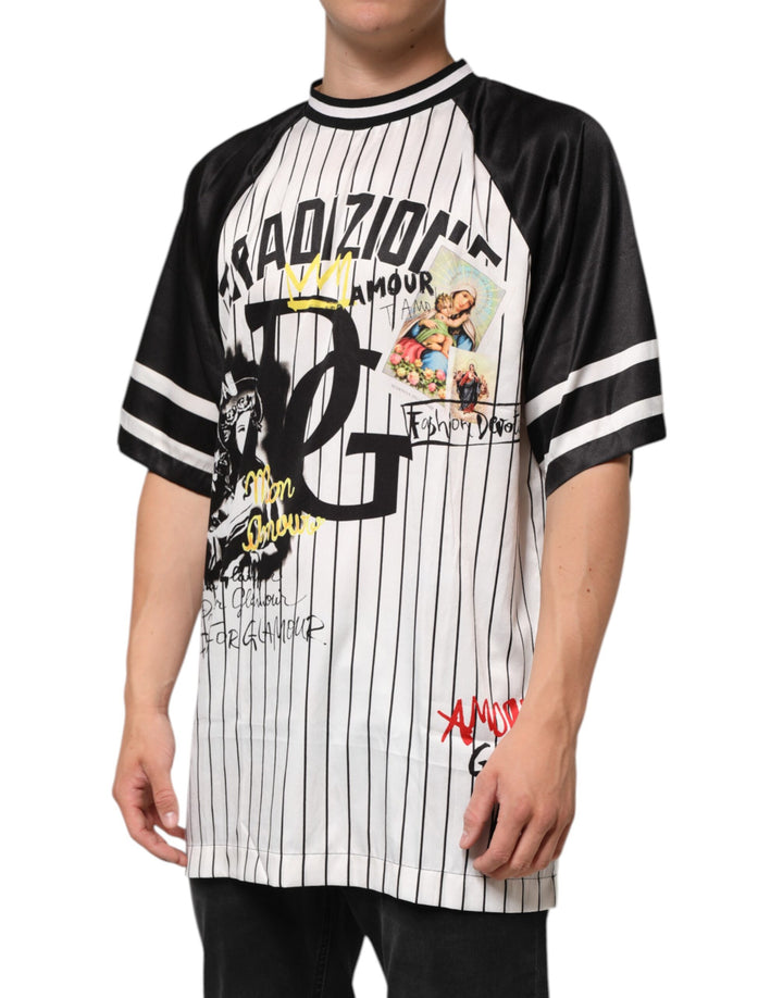 Dolce &amp; Gabbana Sample Sale Dolce &amp; Gabbana Tradizione Graffiti Print Oversized Men T-shirt - | Designer outlet
