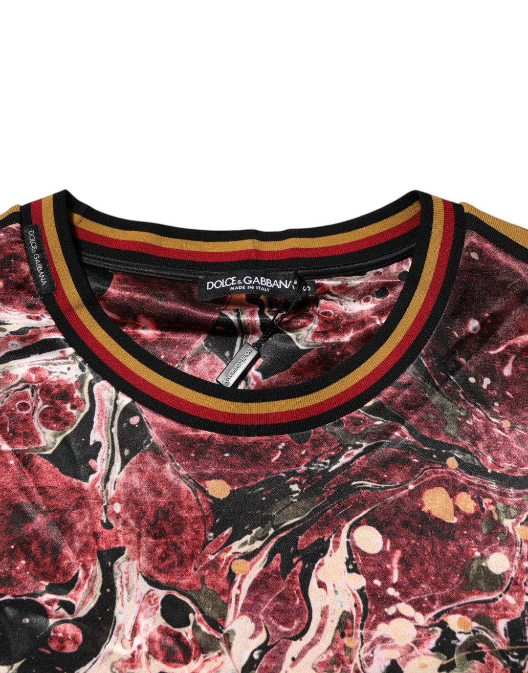 Dolce &amp; Gabbana Sample Sale Dolce &amp; Gabbana Multicolor Polyester Marble Print Oversize T-shirt - | Designer outlet