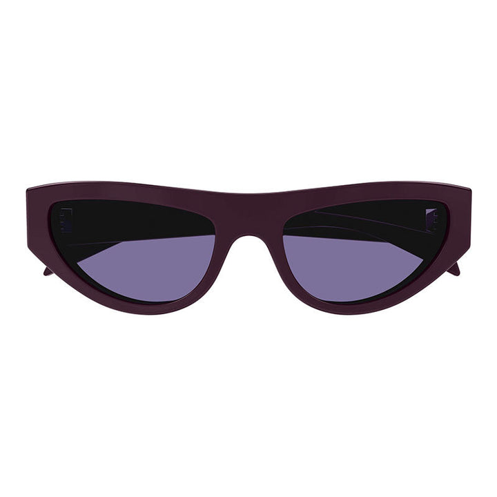 Gucci Cat Eye Full Rim, with a Shiny Plum frame and Violet lens.