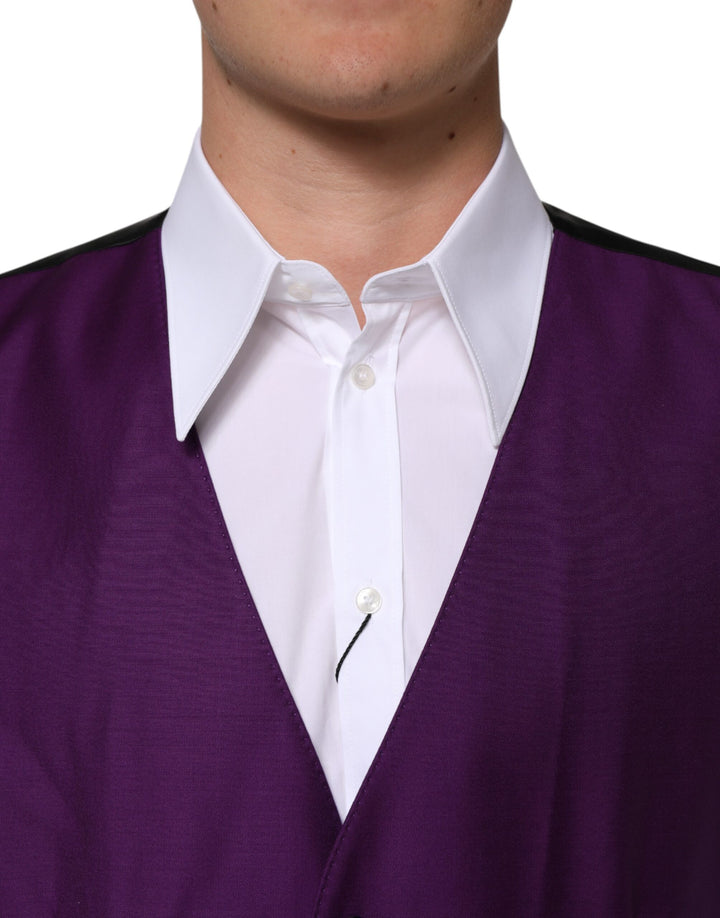Dolce &amp; Gabbana Purple Wool Dress Formal Waistcoat Vest by Dolce &amp; Gabbana outlet now on sale
