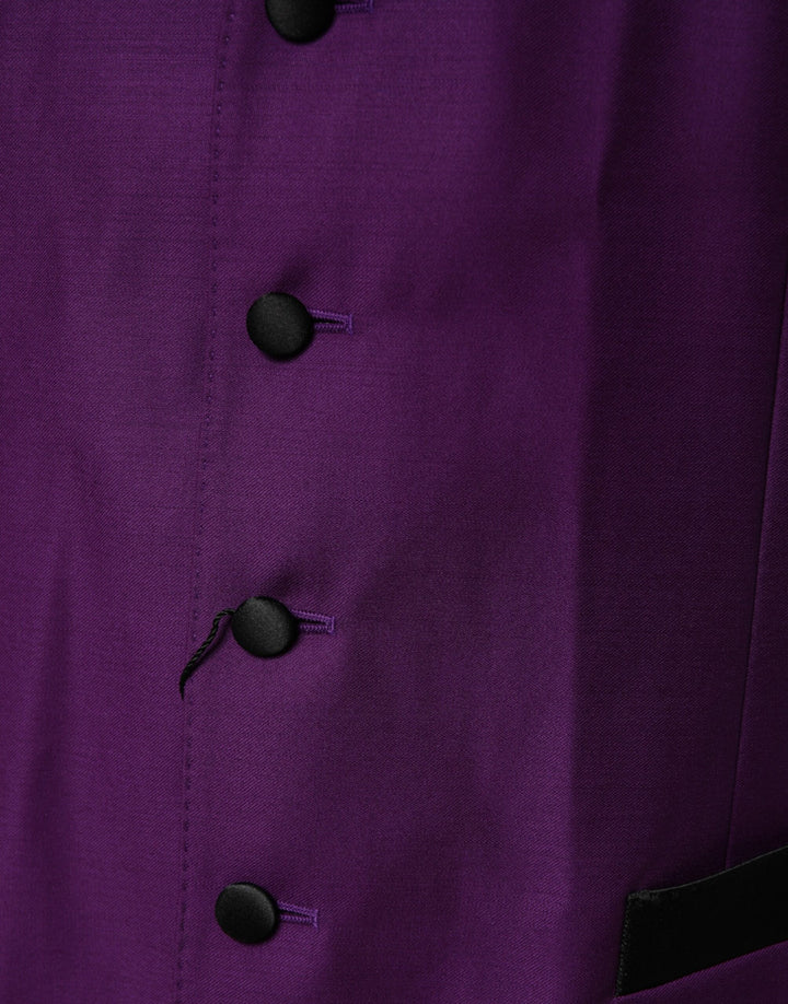 Dolce &amp; Gabbana Purple Wool Dress Formal Waistcoat Vest by Dolce &amp; Gabbana outlet now on sale