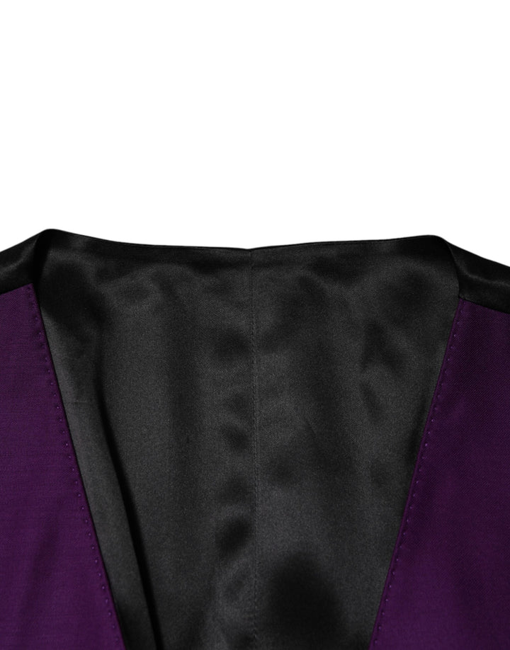 Dolce &amp; Gabbana Purple Wool Dress Formal Waistcoat Vest by Dolce &amp; Gabbana outlet now on sale