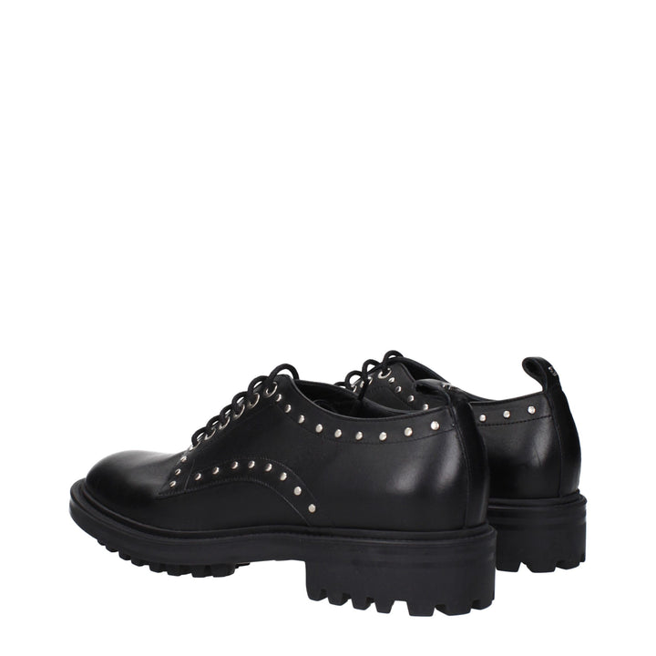 Max Mara Black Leather Oxfords And Derbies