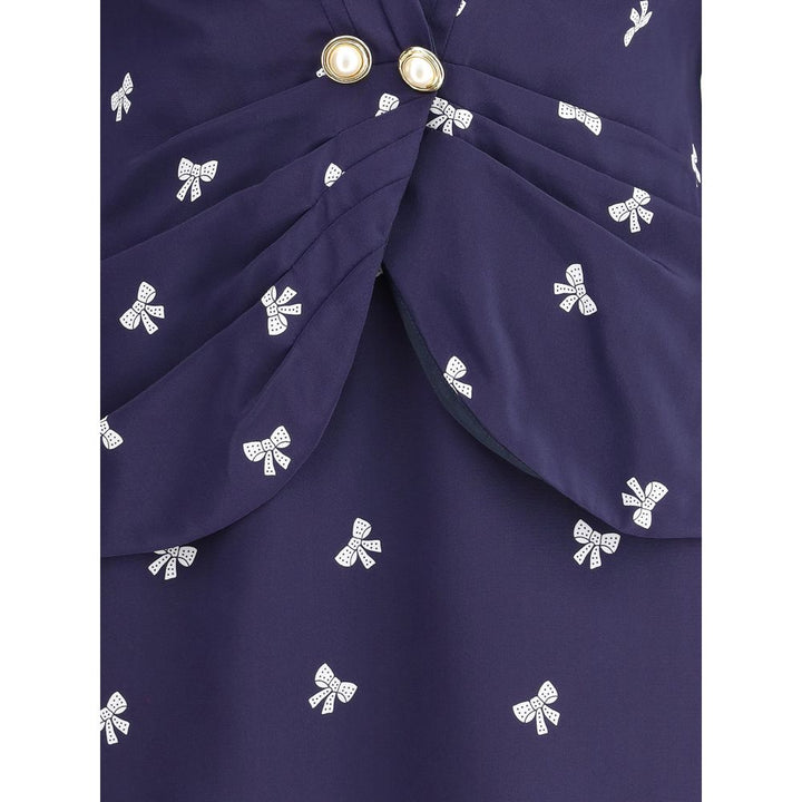 Alessandra Rich Bow patterned short Dress