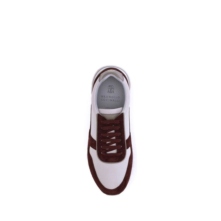 Brunello Cucinelli Multicolor Calf Leather Bos Taurus Platform Sneakers