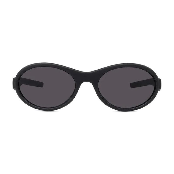 Givenchy Sunglasses Oval Full Rim, Matte Black Frame And Grey Lens Gv40065I02A