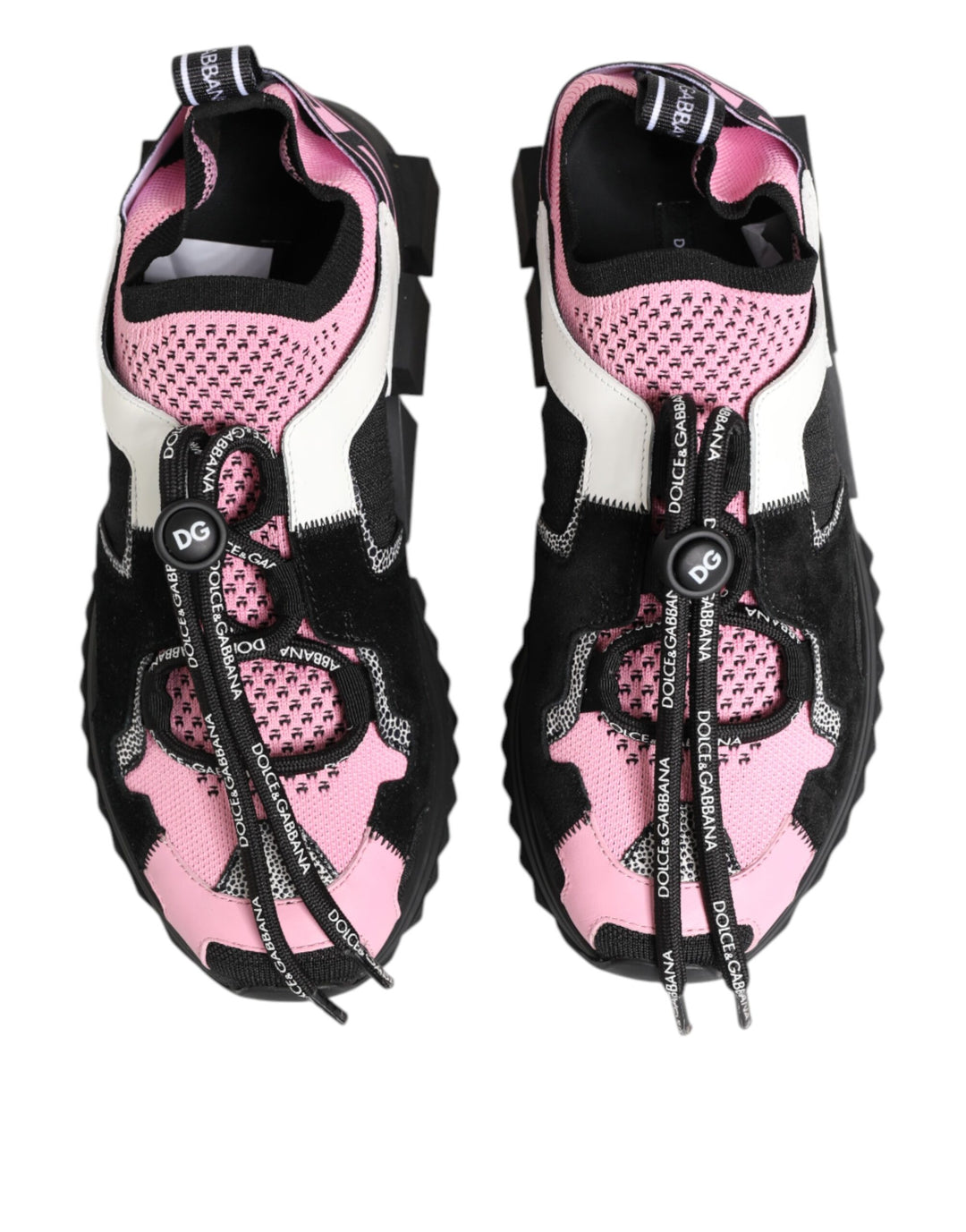 Dolce & Gabbana Pink Mesh Sorrento Trekking Sneakers Shoes