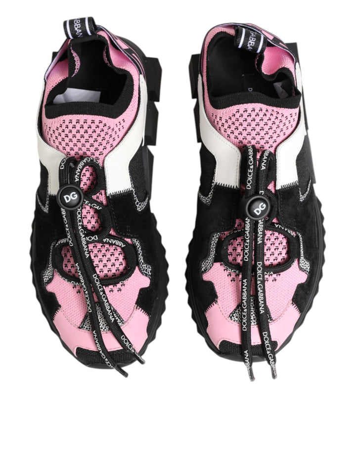 Dolce & Gabbana Pink Mesh Sorrento Trekking Sneakers Shoes