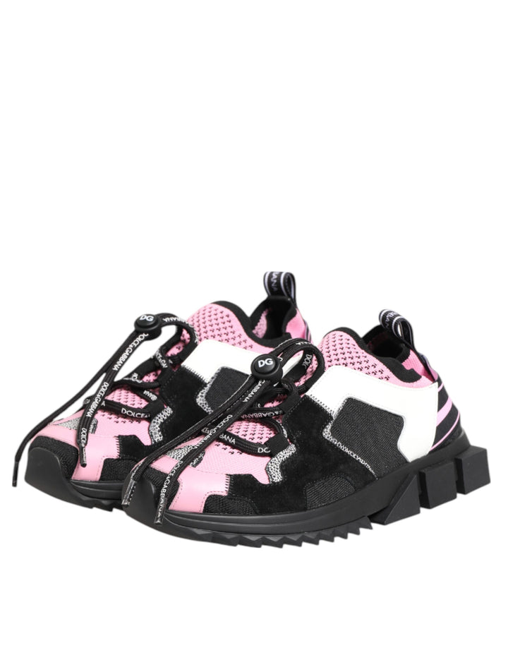 Dolce & Gabbana Pink Mesh Sorrento Trekking Sneakers Shoes