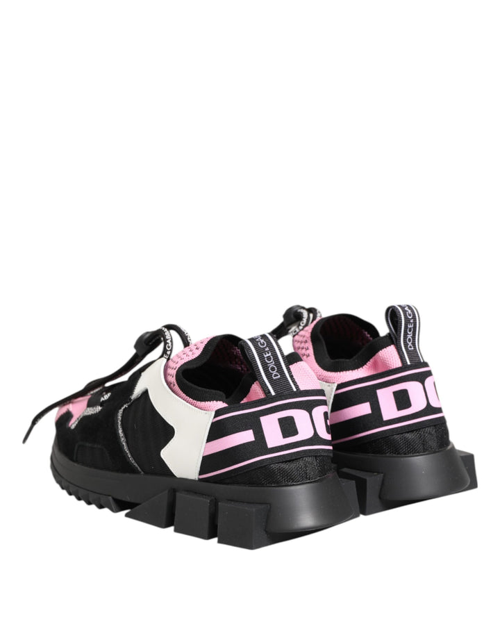 Dolce & Gabbana Pink Mesh Sorrento Trekking Sneakers Shoes