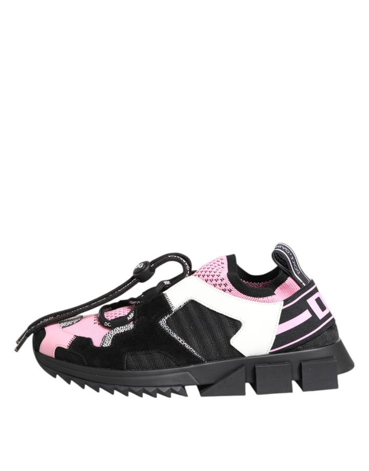 Dolce & Gabbana Pink Mesh Sorrento Trekking Sneakers Shoes