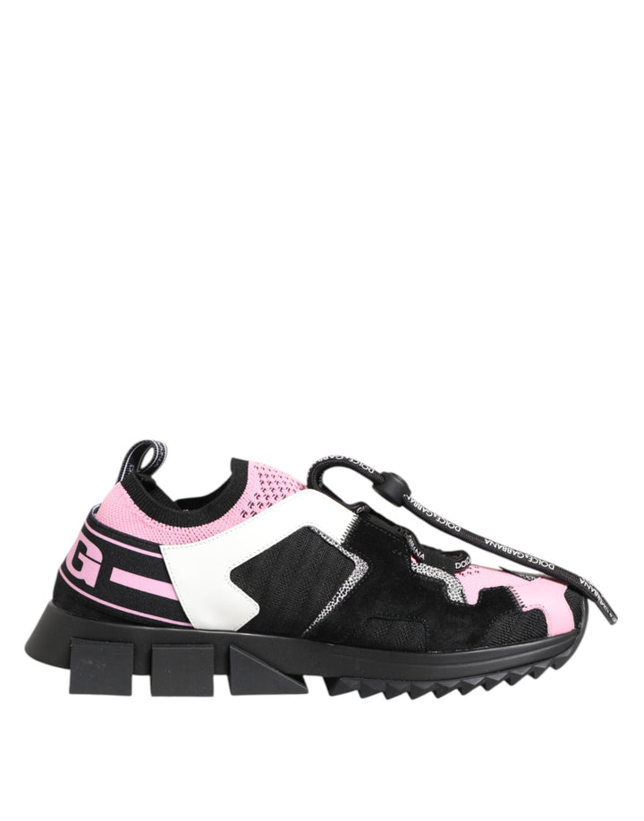 Dolce & Gabbana Pink Mesh Sorrento Trekking Sneakers Shoes