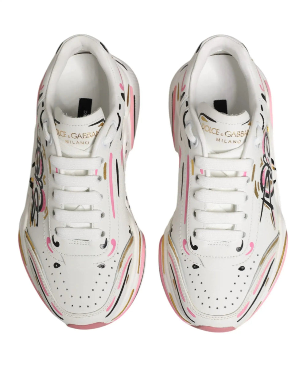 Dolce & Gabbana Sample Sale | Dolce & Gabbana Multicolor Hand Painted DAYMASTER Sneaker Shoes - | Designer outlet