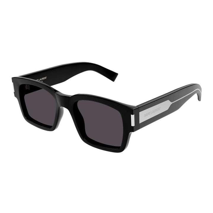 Saint Laurent Sunglasses Square Full Rim, Black Frame and Black Lens SL617001