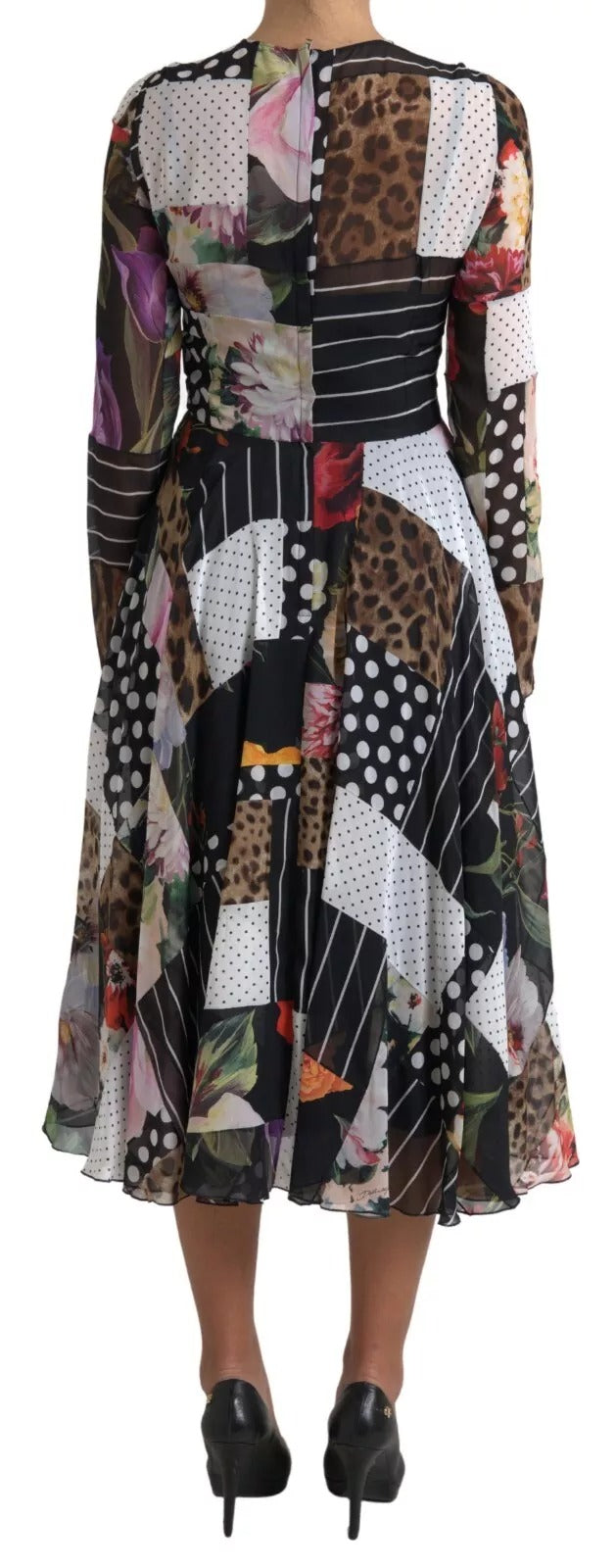Dolce &amp; Gabbana Sample Sale Dolce &amp; Gabbana Multicolor Patchwork Floral Leopard Dress - | Designer outlet