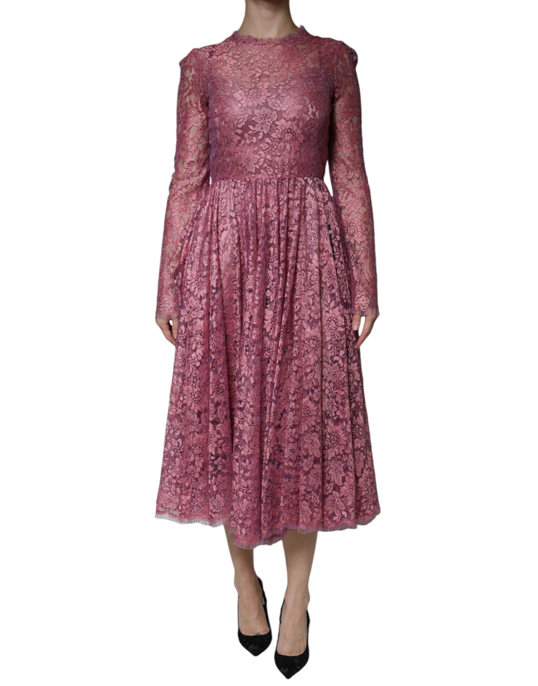 pink long sleeve dresses for sale Dolce & Gabbana Midi Dress