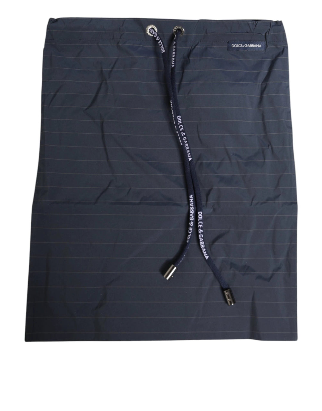 Dolce & Gabbana Navy Blue Polyester Pinstripe Men Shorts Swimwear