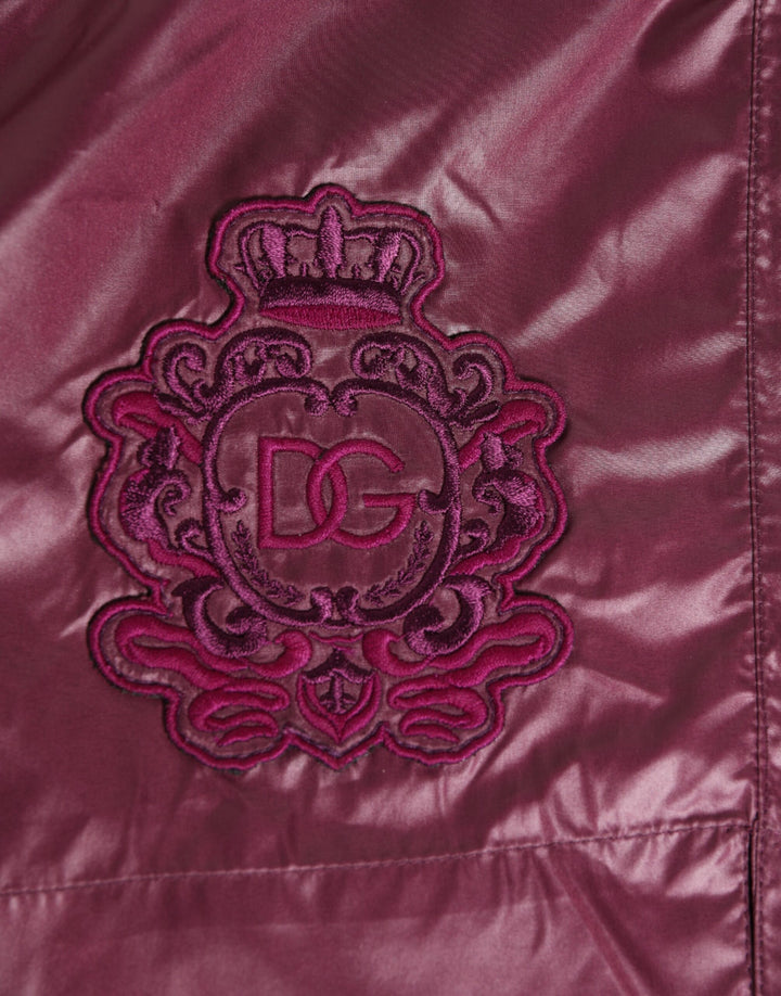 Dolce &amp; Gabbana Burgundy Polyester Logo Embossed Crest Swimwear by Dolce &amp; Gabbana outlet now on sale
