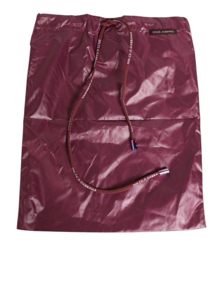 Dolce &amp; Gabbana Burgundy Polyester Logo Embossed Crest Swimwear by Dolce &amp; Gabbana outlet now on sale
