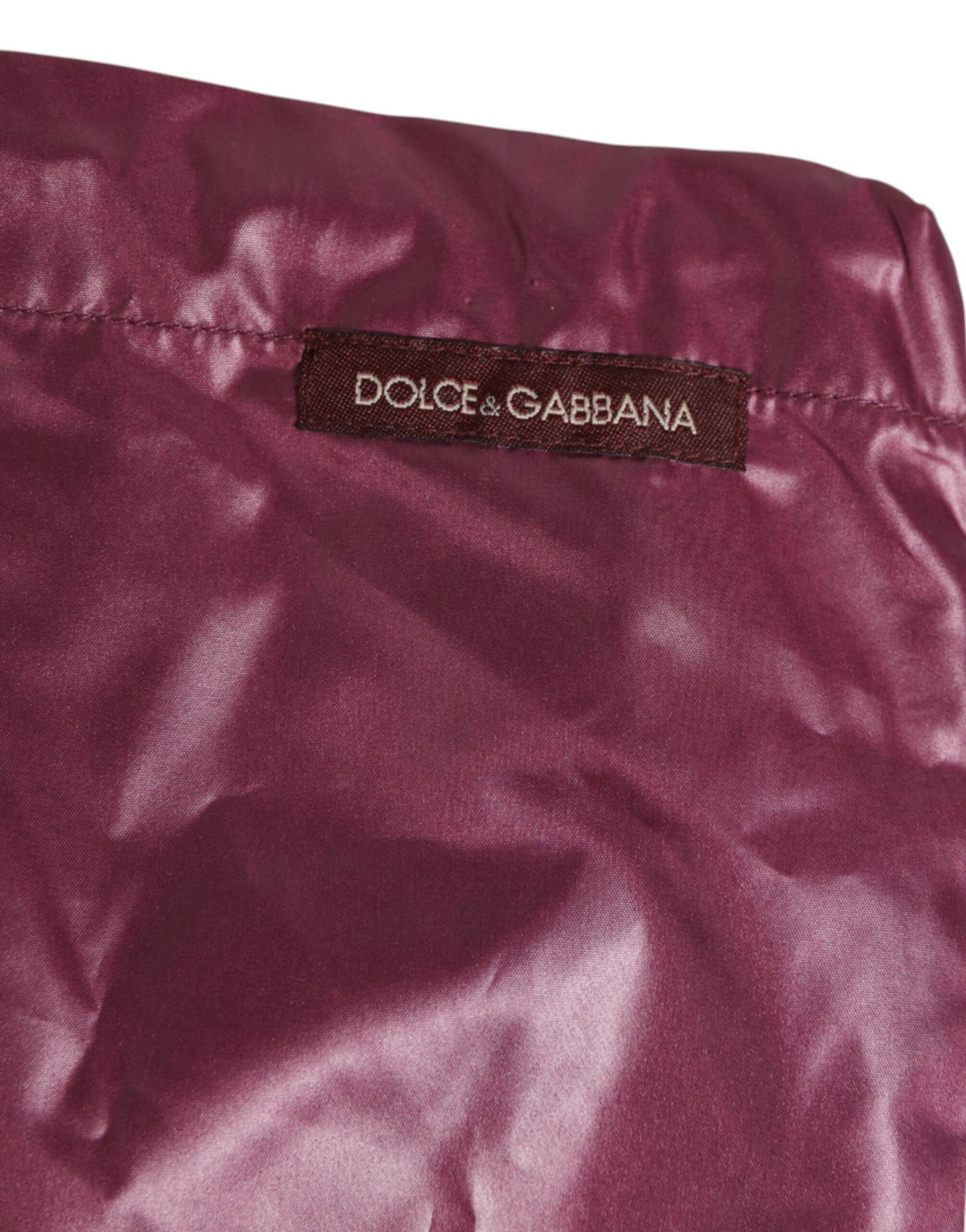 Dolce &amp; Gabbana Burgundy Polyester Logo Embossed Crest Swimwear by Dolce &amp; Gabbana outlet now on sale