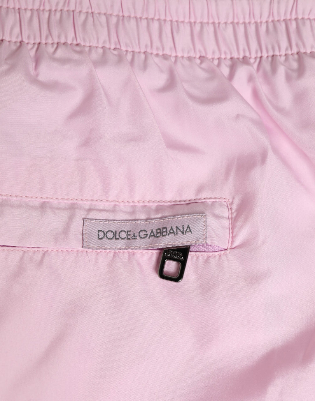 Dolce & Gabbana Pink Nylon Logo Side Stripe Beachwear Men Swimwear