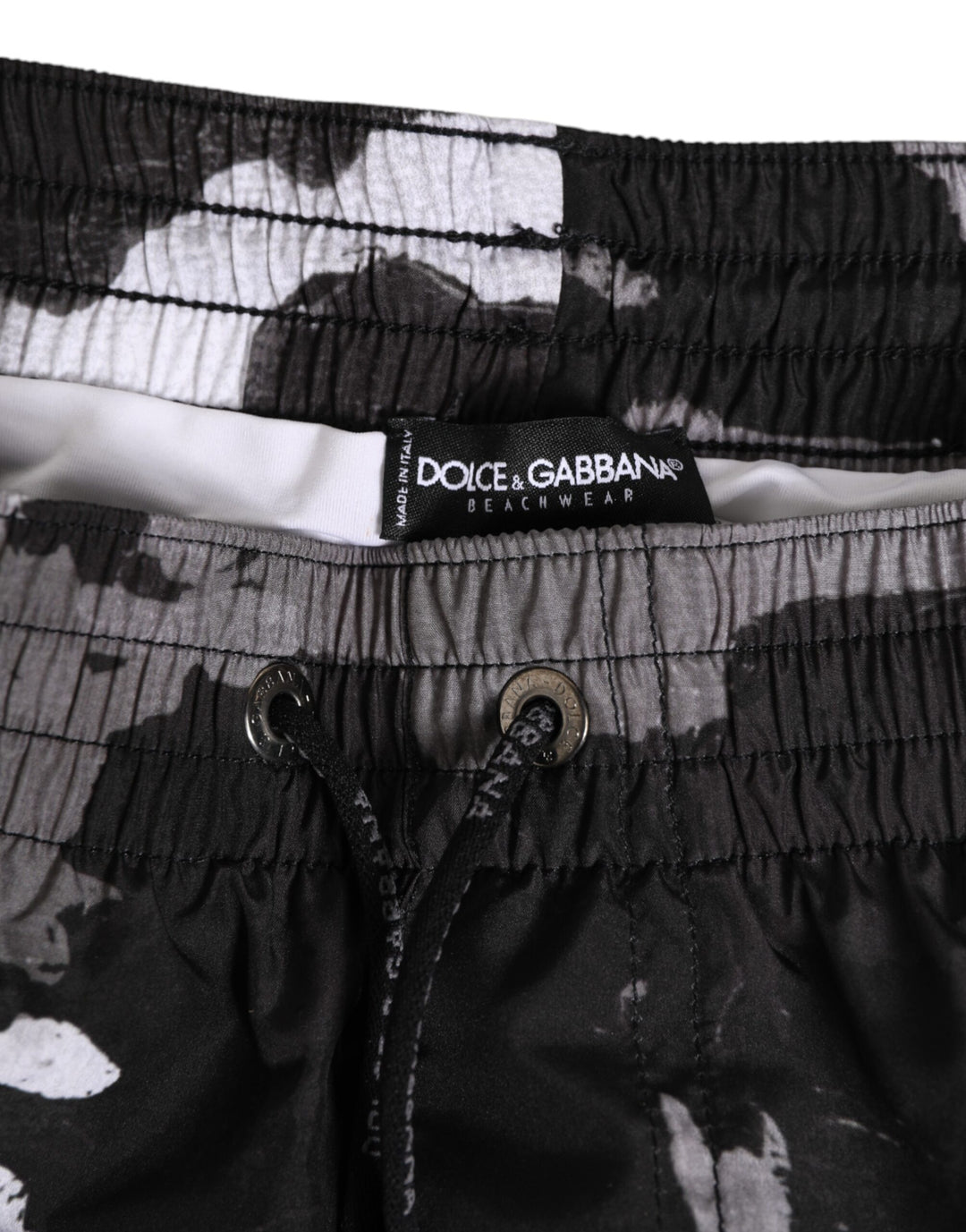Dolce &amp; Gabbana Sample Sale Dolce &amp; Gabbana Black White Camouflage DG Logo Men Swimwear - | Designer outlet