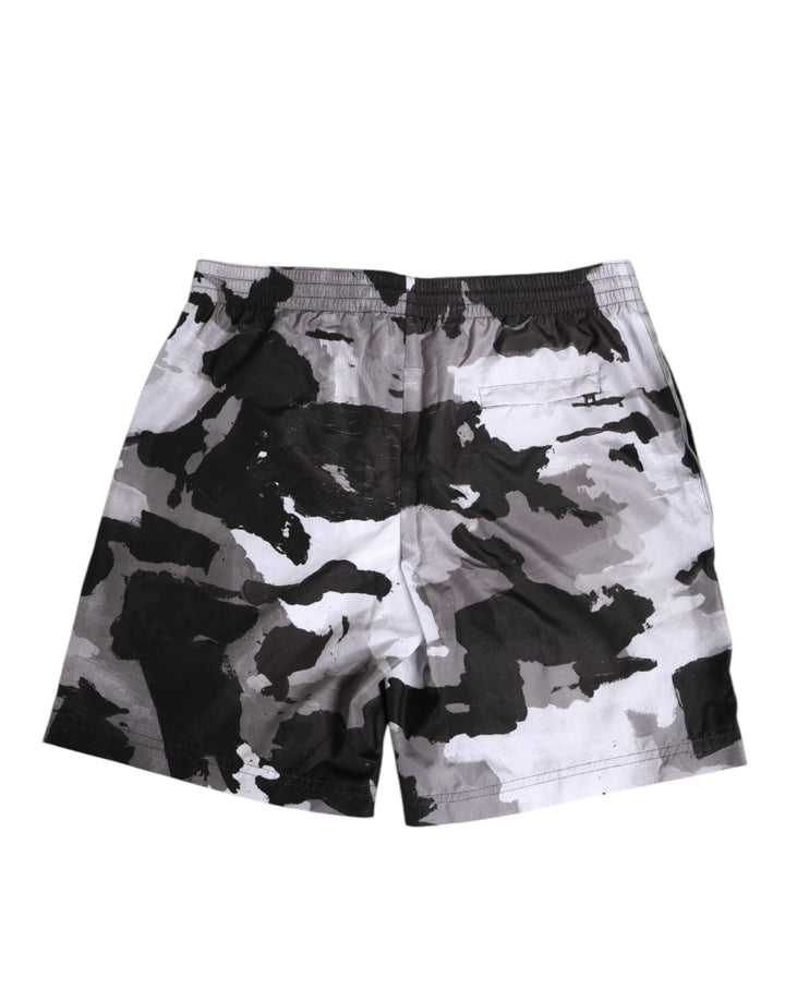 Dolce &amp; Gabbana Sample Sale Dolce &amp; Gabbana Black White Camouflage DG Logo Men Swimwear - | Designer outlet