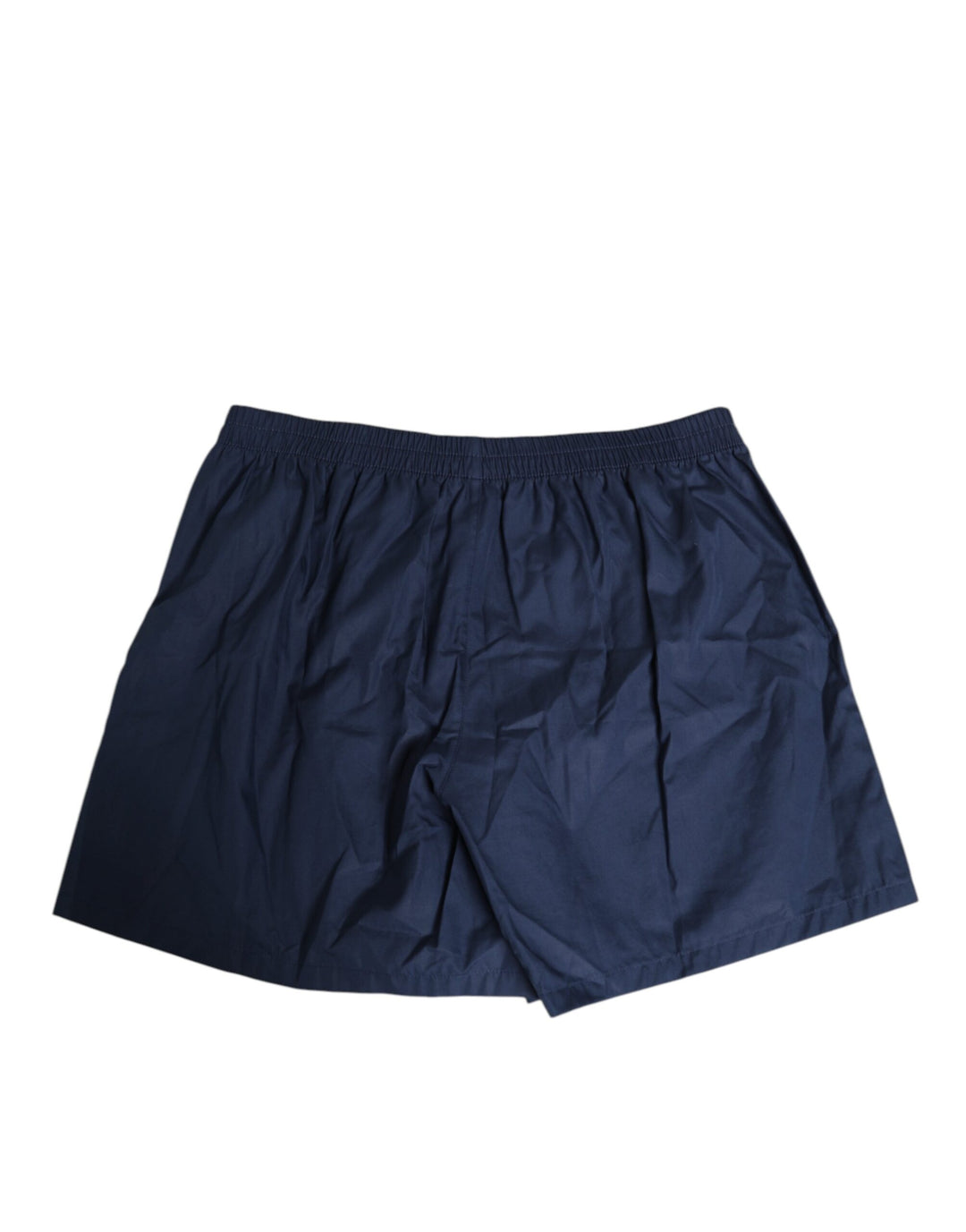 Dolce &amp; Gabbana Navy Blue Cotton Elastic Waistband Button Swimwear by Dolce &amp; Gabbana outlet now on sale