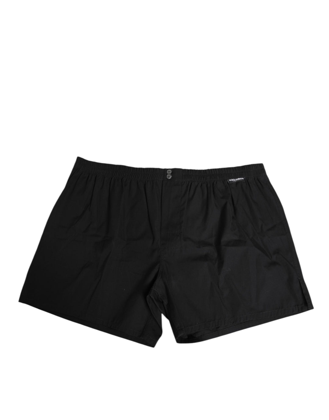 Dolce &amp; Gabbana Black Cotton Elastic Waistband Button Swimwear by Dolce &amp; Gabbana outlet now on sale