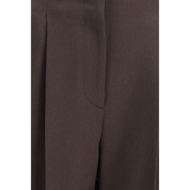 Giorgio Armani Brown Fleece Wool Casual Pants
