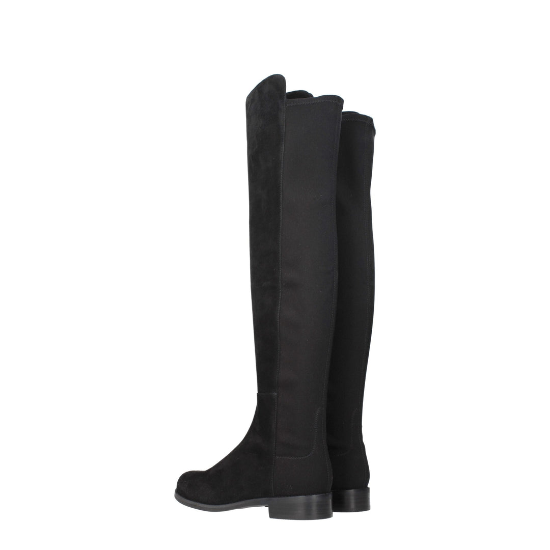 Stuart Weitzman Black Leather Over The Knee