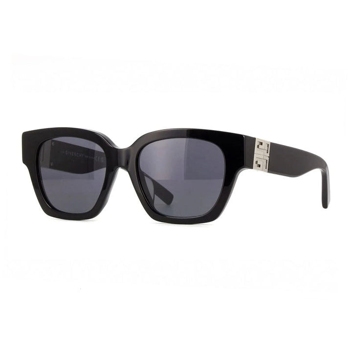 Givenchy Sunglasses Square Full Rim, Shiny Black Frame and Smoke Lens GV40083F01A