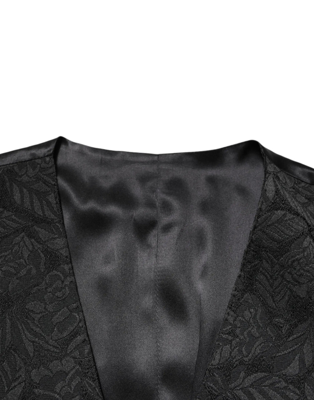 Dolce &amp; Gabbana Black 3 Piece Brocade Jacquard Suit MARTINI