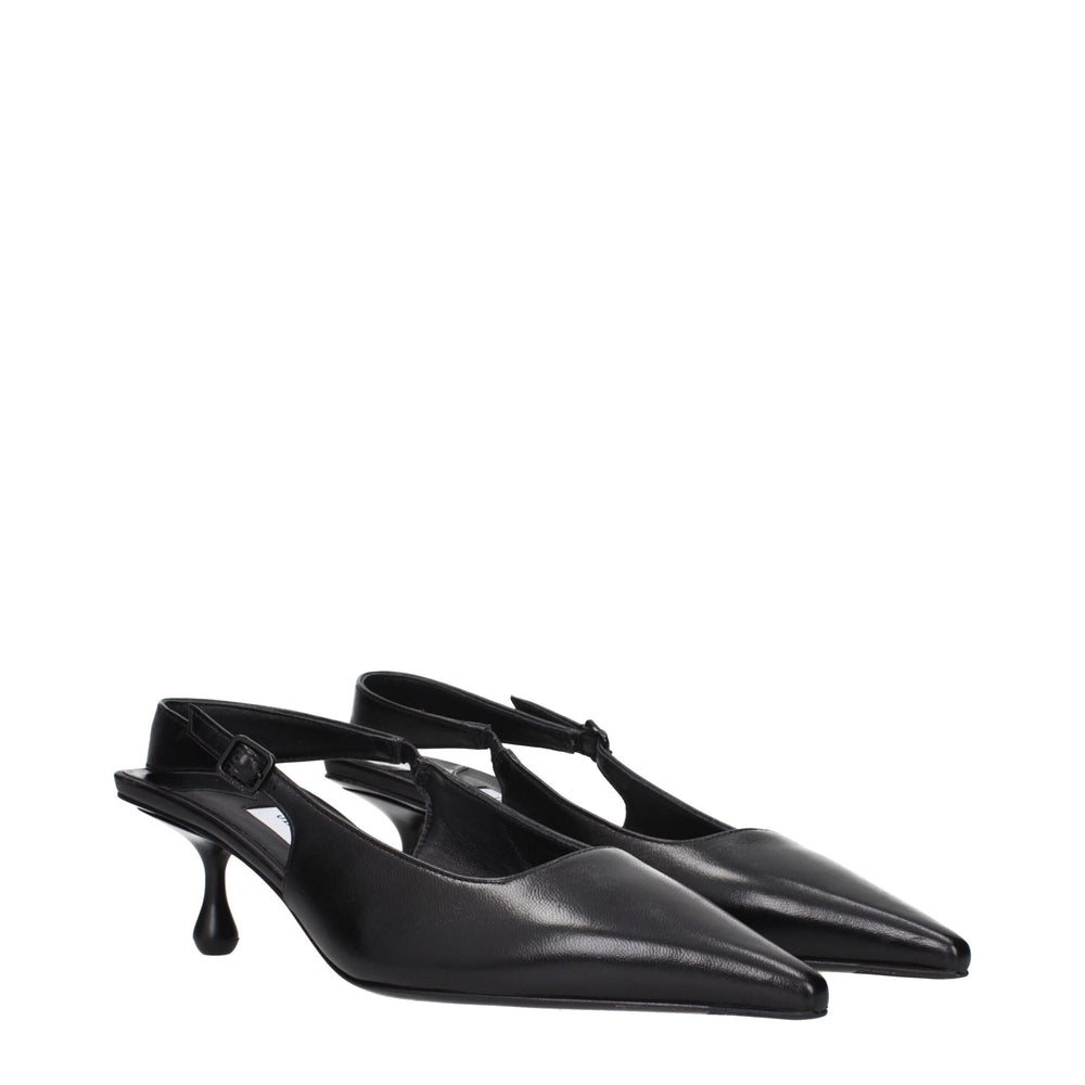 Jimmy Choo Black Leather Sandals by Jimmy Choo outlet now on sale