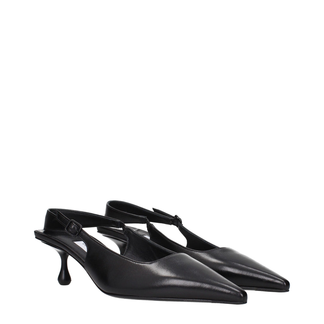 Jimmy Choo Black Leather Sandals by Jimmy Choo outlet now on sale