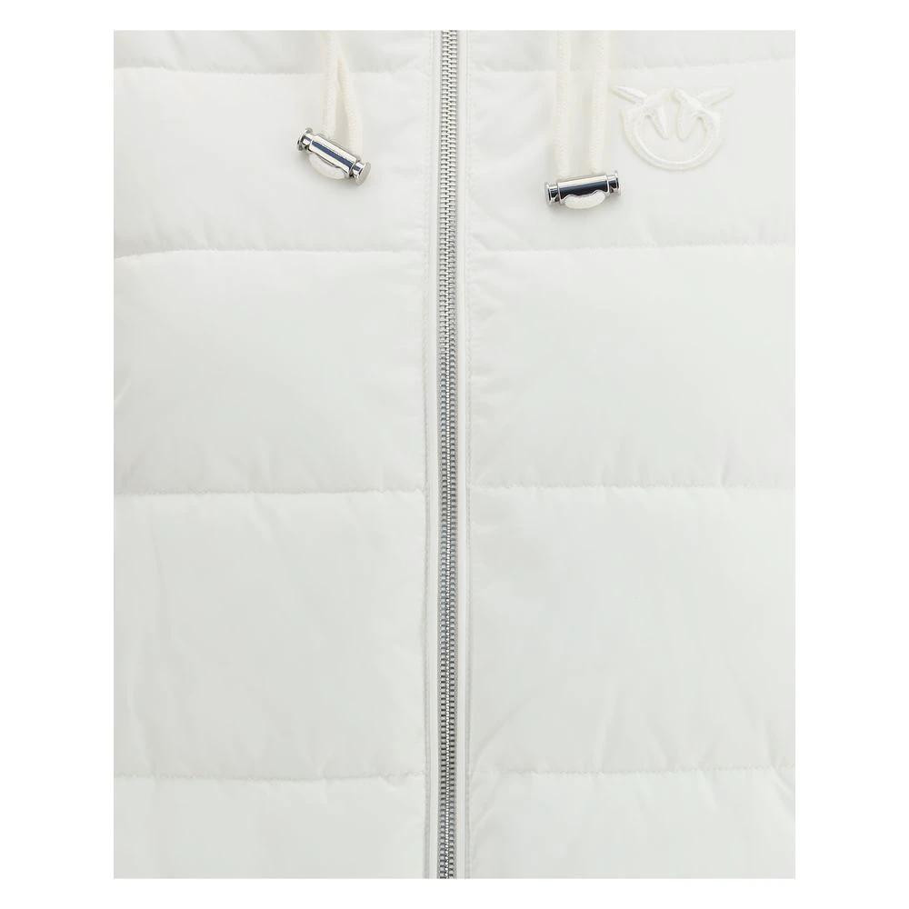 PINKO White Polyester Full-Length Jacket