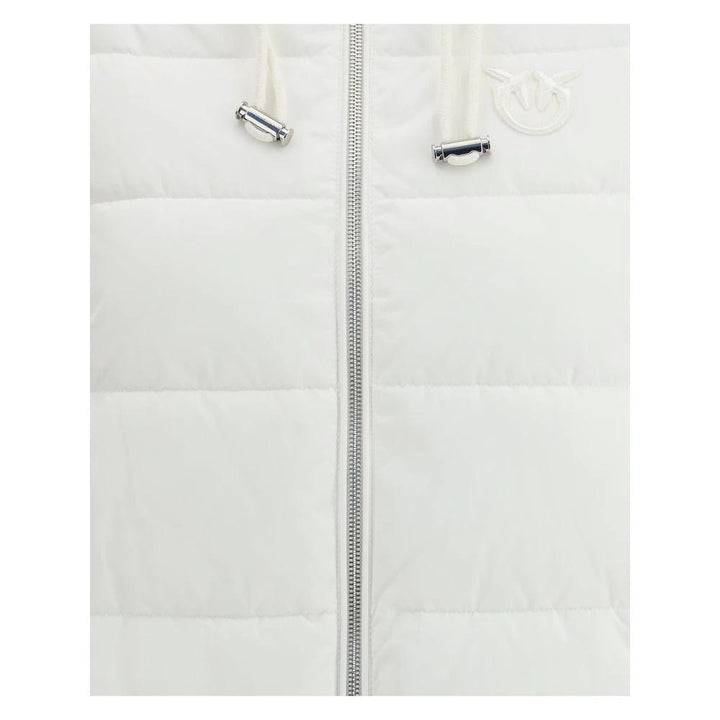 PINKO White Polyester Full-Length Jacket