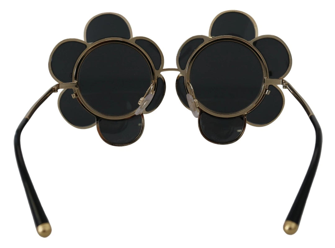 Dolce & Gabbana DG2201 Black Lens Gold Frame LIMITED EDITION Sunglasses