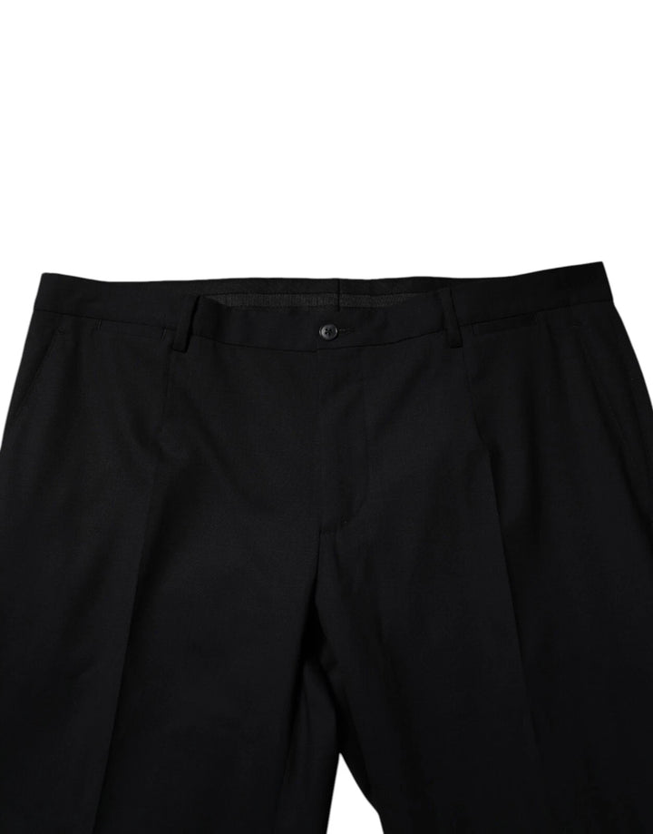 Dolce &amp; Gabbana Black Wool Formal Dress Men Trousers Pants by Dolce &amp; Gabbana outlet now on sale