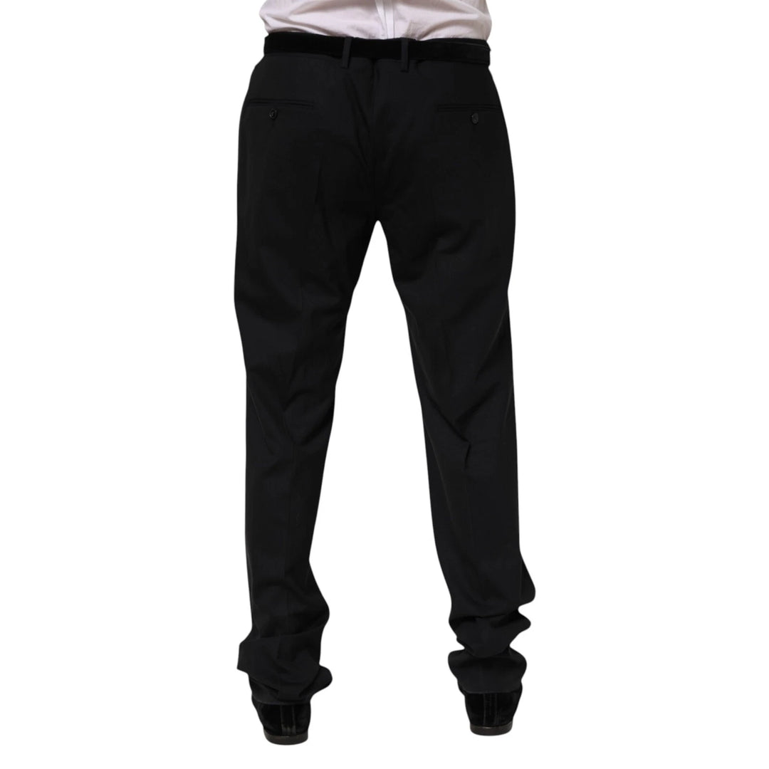 Dolce &amp; Gabbana Black Wool Formal Dress Men Trousers Pants by Dolce &amp; Gabbana outlet now on sale