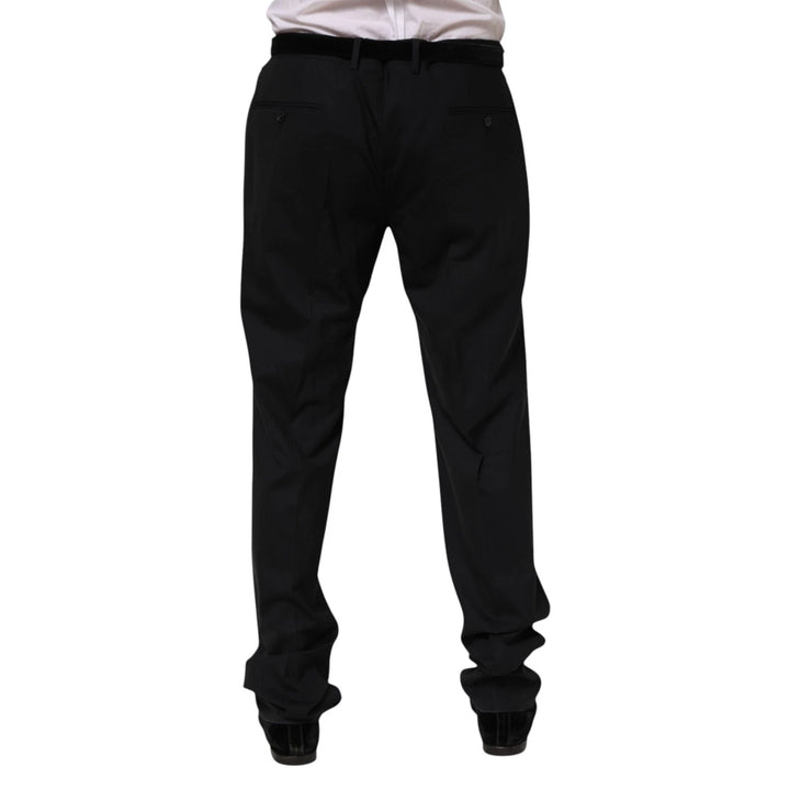 Dolce &amp; Gabbana Black Wool Formal Dress Men Trousers Pants by Dolce &amp; Gabbana outlet now on sale
