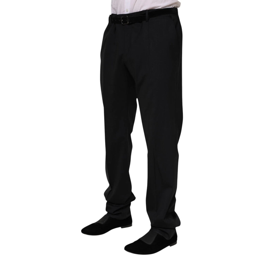 Dolce &amp; Gabbana Black Wool Formal Dress Men Trousers Pants by Dolce &amp; Gabbana outlet now on sale