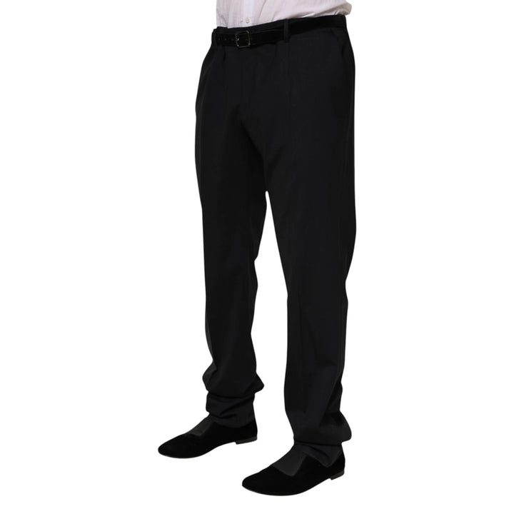 Dolce &amp; Gabbana Black Wool Formal Dress Men Trousers Pants by Dolce &amp; Gabbana outlet now on sale